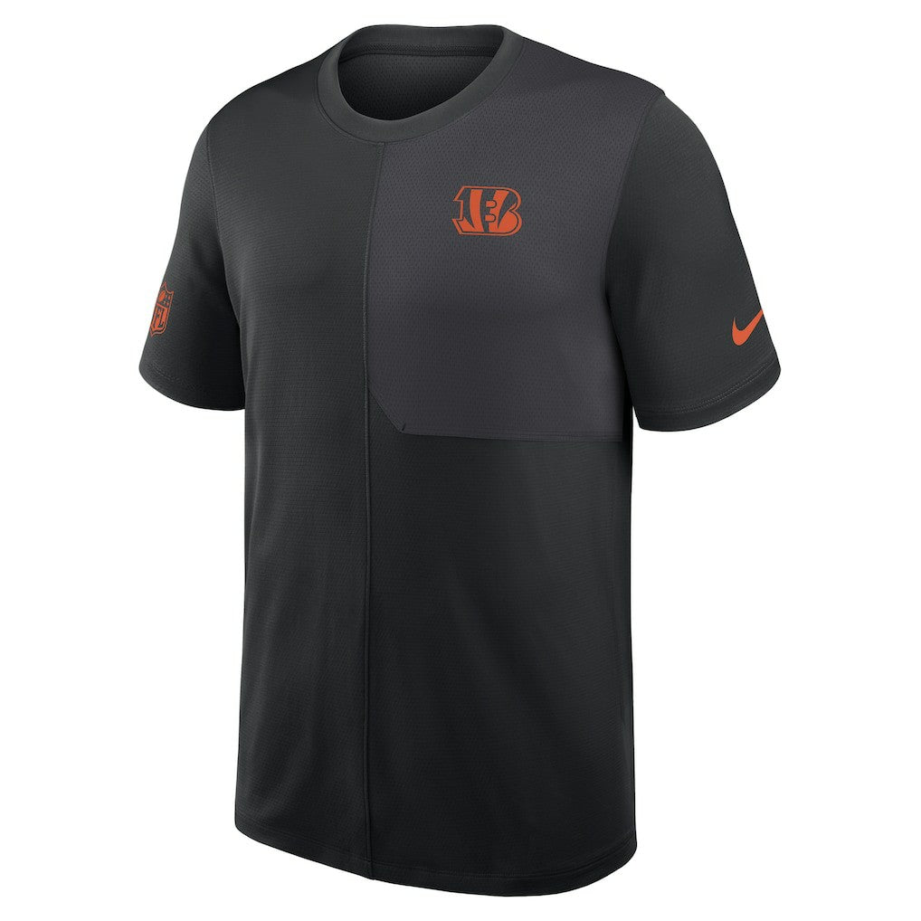 Cincinnati Bengals Sideline UV Dri-Fit Coach Shirt Black | Nike for Sale
