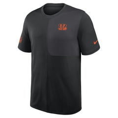 Cincinnati Bengals Sideline UV Dri-Fit Coach Shirt Black | Nike for Sale