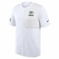Green Bay Packers Sideline UV Dri-Fit Coach Shirt White | Nike for Sale
