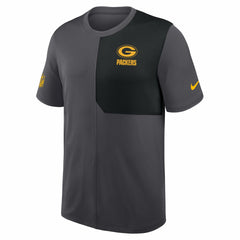Green Bay Packers Sideline UV Dri-Fit Coach Shirt Gray | Nike for Sale