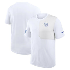 Los Angeles Rams Sideline UV Dri-Fit Coach Shirt White | Nike for Sale