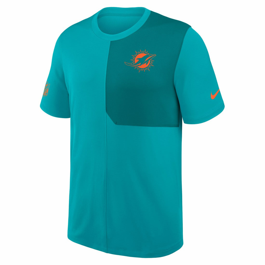 Miami Dolphins Sideline UV Dri-Fit Coach Shirt Aqua | Nike for Sale