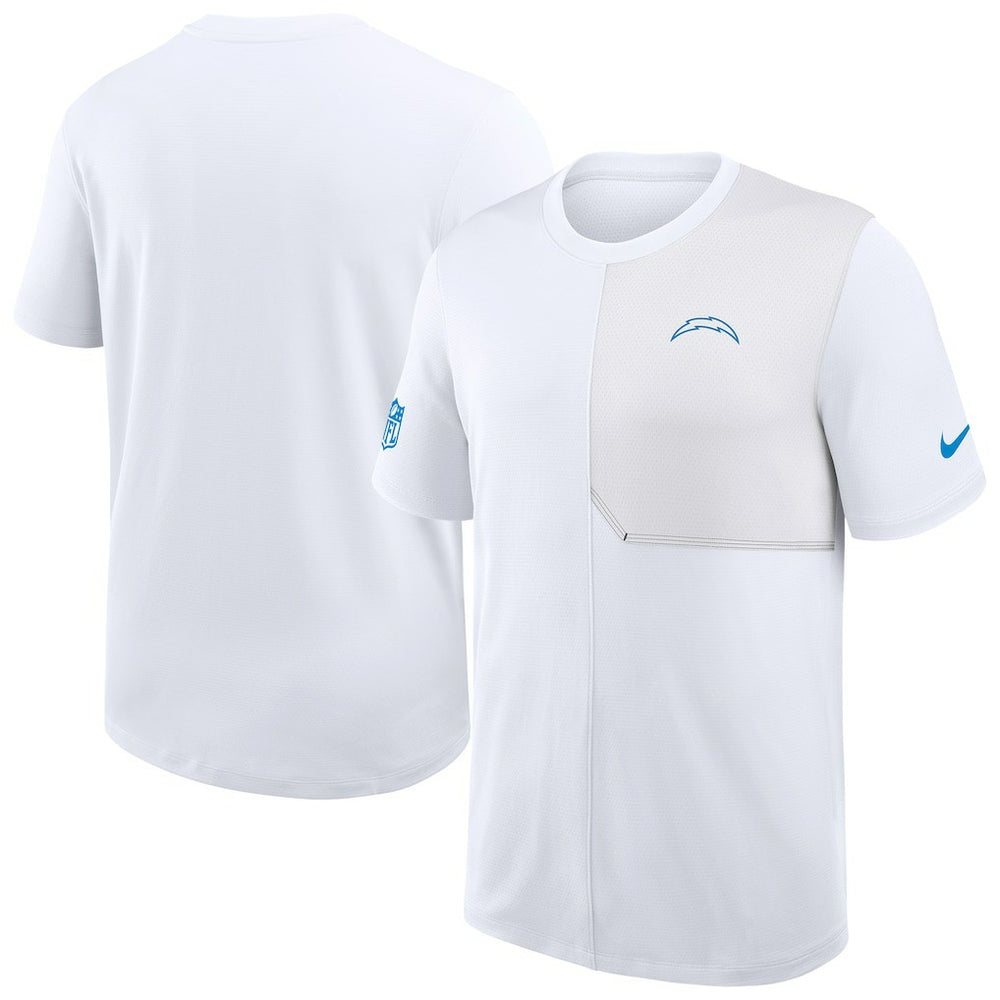 Los Angeles Chargers Sideline UV Dri-Fit Coach Shirt White | Nike for Sale