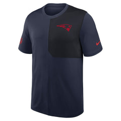 New England Patriots Sideline UV Dri-Fit Coach Shirt Navy | Nike for Sale