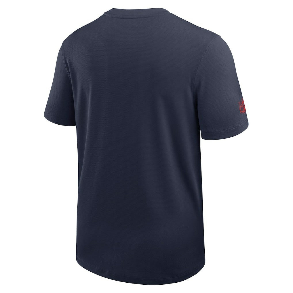 New England Patriots Sideline UV Dri-Fit Coach Shirt Navy | Nike for Sale