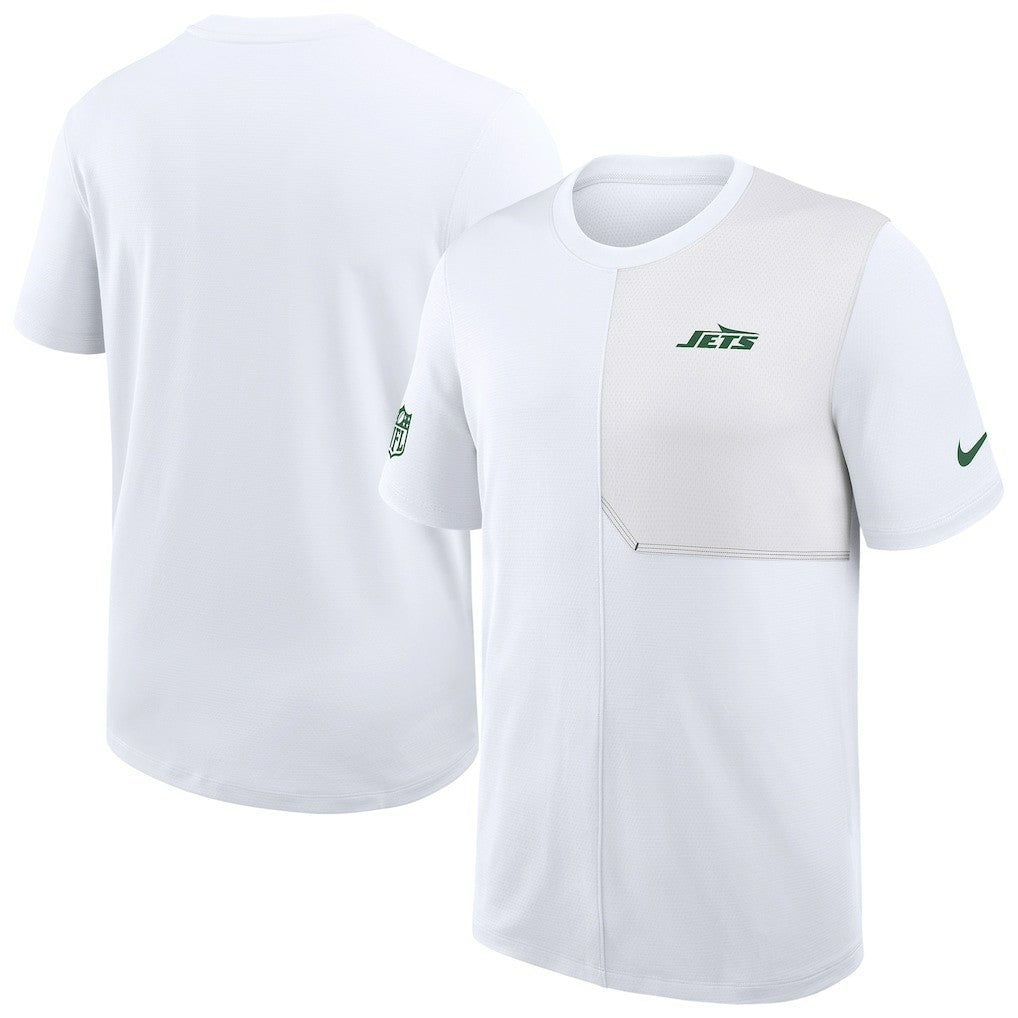 New York Jets Sideline UV Dri-Fit Coach Shirt White | Nike for Sale