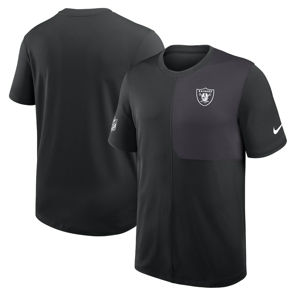 Las Vegas Raiders Sideline UV Dri-Fit Coach Shirt Black | Nike for Sale