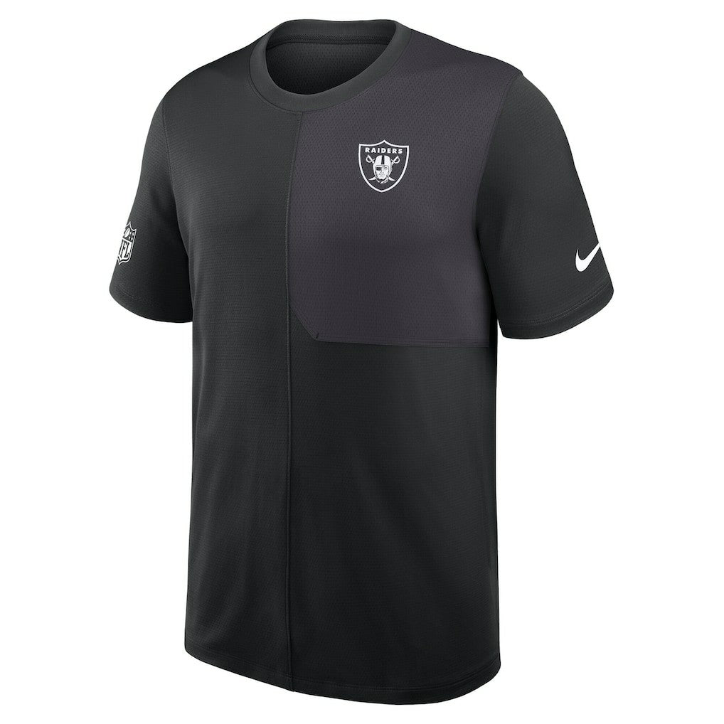 Las Vegas Raiders Sideline UV Dri-Fit Coach Shirt Black | Nike for Sale