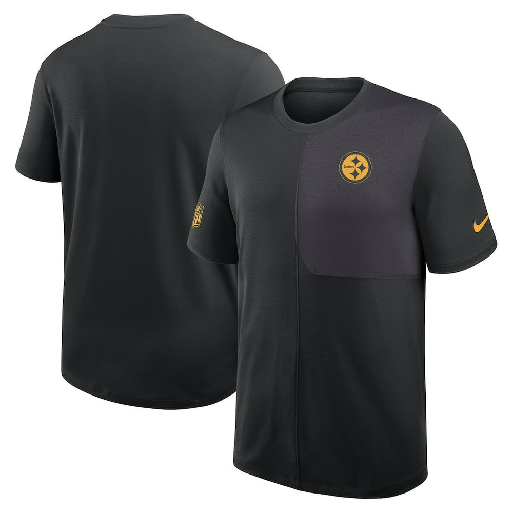 Pittsburgh Steelers Sideline UV Dri-Fit Coach Shirt Black | Nike for Sale