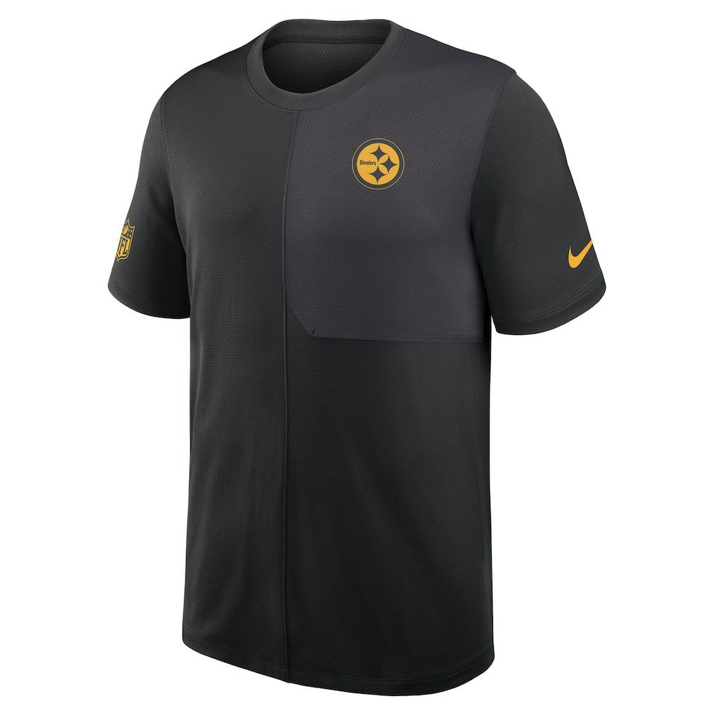 Pittsburgh Steelers Sideline UV Dri-Fit Coach Shirt Black | Nike for Sale