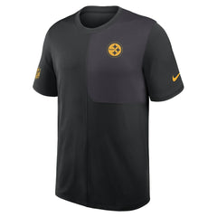 Pittsburgh Steelers Sideline UV Dri-Fit Coach Shirt Black | Nike for Sale