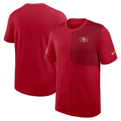 San Francisco 49ers Sideline UV Dri-Fit Coach Shirt Scarlet | Nike for Sale
