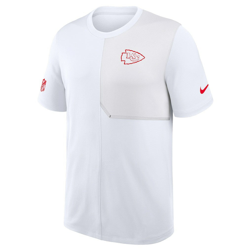 Kansas City Chiefs Sideline UV Dri-Fit Coach Shirt White | Nike for Sale