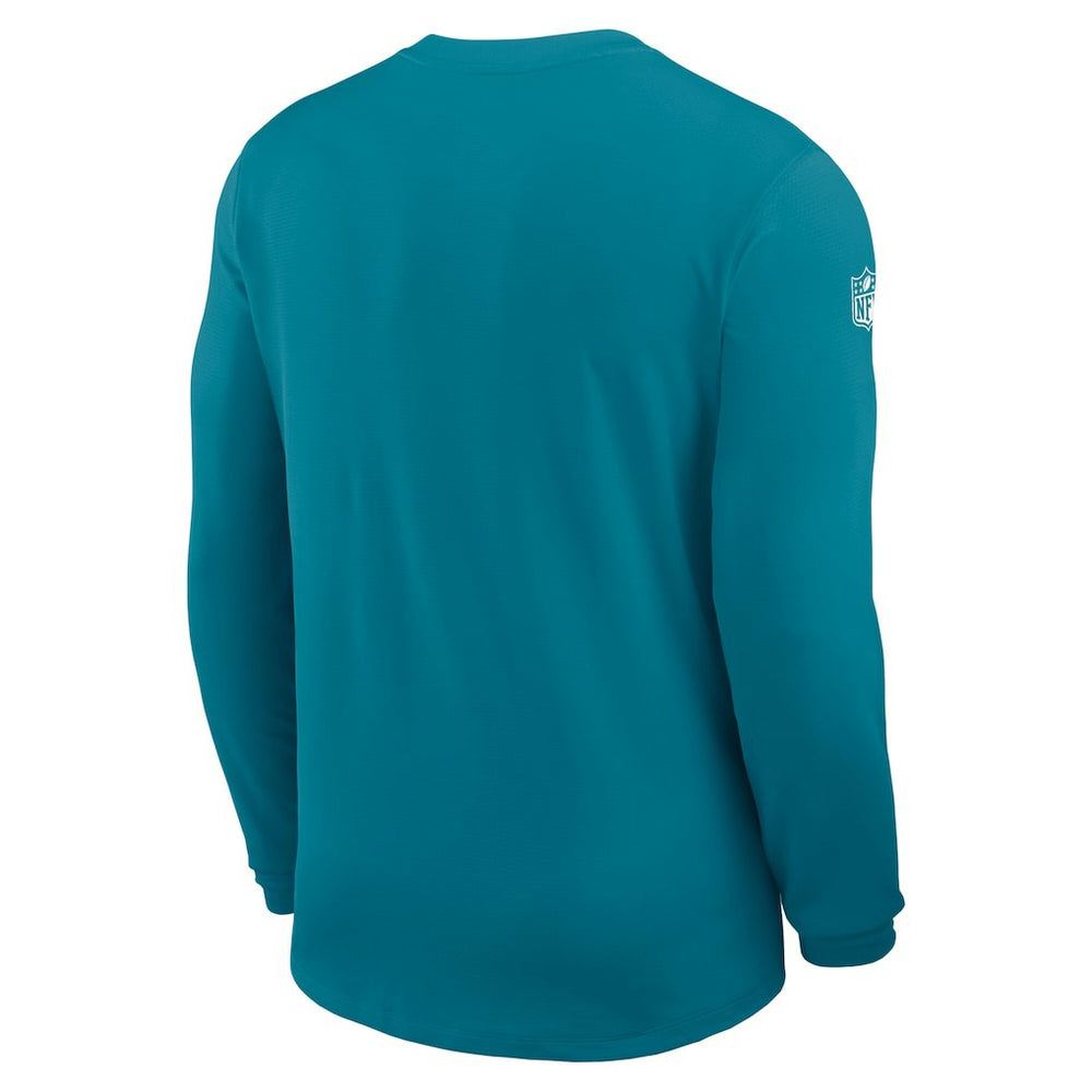 Jacksonville Jaguars Sideline Coach UV Dri-FIT Long Sleeve Shirt Teal | Nike for Sale