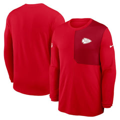 Kansas City Chiefs Sideline Coach UV Dri-FIT Long Sleeve Shirt Red | Nike for Sale