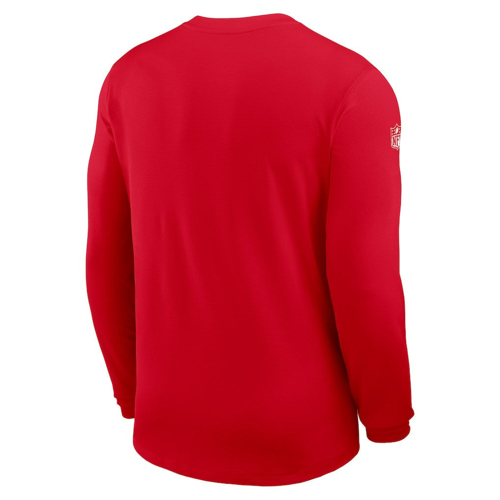 Kansas City Chiefs Sideline Coach UV Dri-FIT Long Sleeve Shirt Red | Nike for Sale
