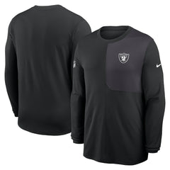 Las Vegas Raiders Sideline Coach UV Dri-FIT Long Sleeve Shirt Black | Nike for Sale