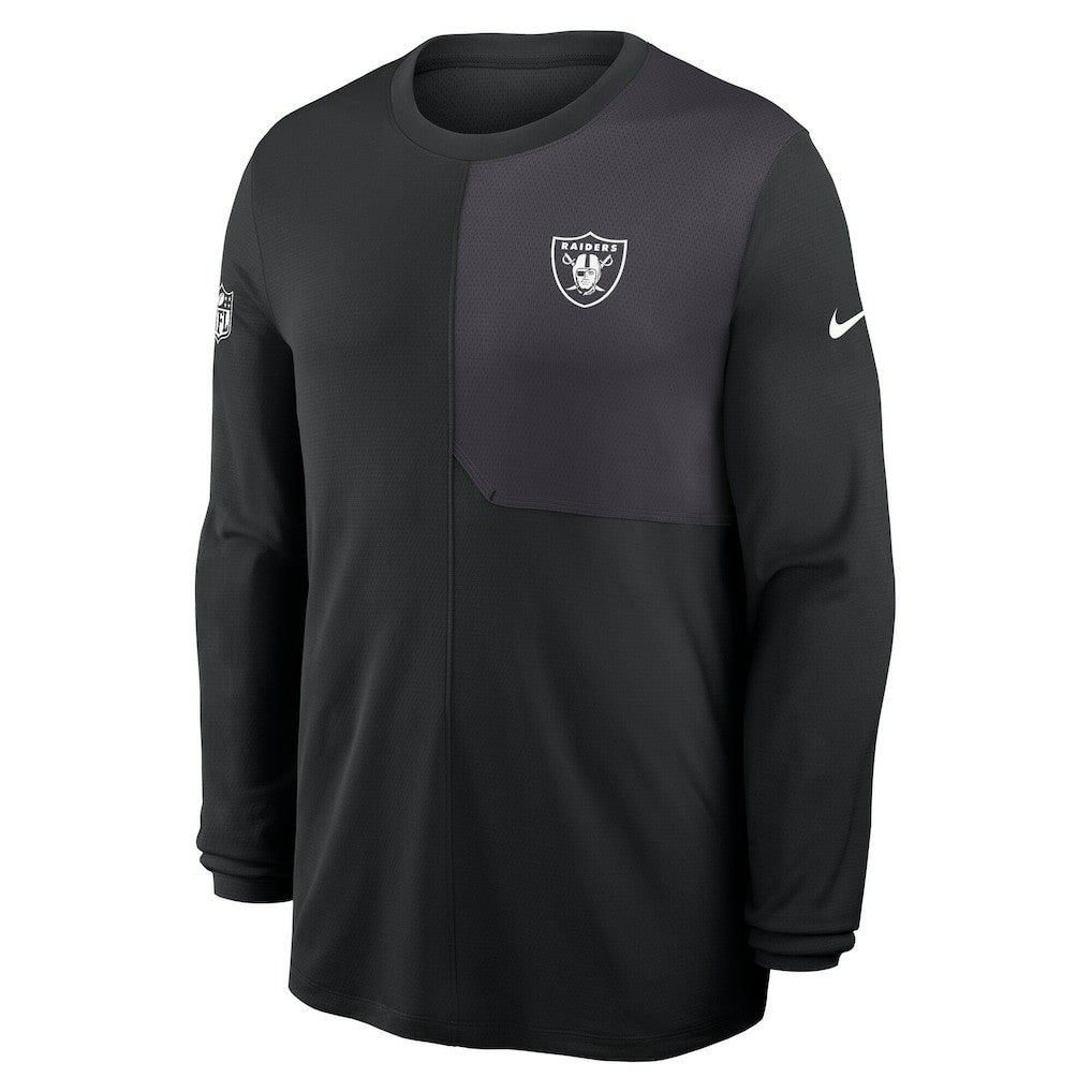 Las Vegas Raiders Sideline Coach UV Dri-FIT Long Sleeve Shirt Black | Nike for Sale