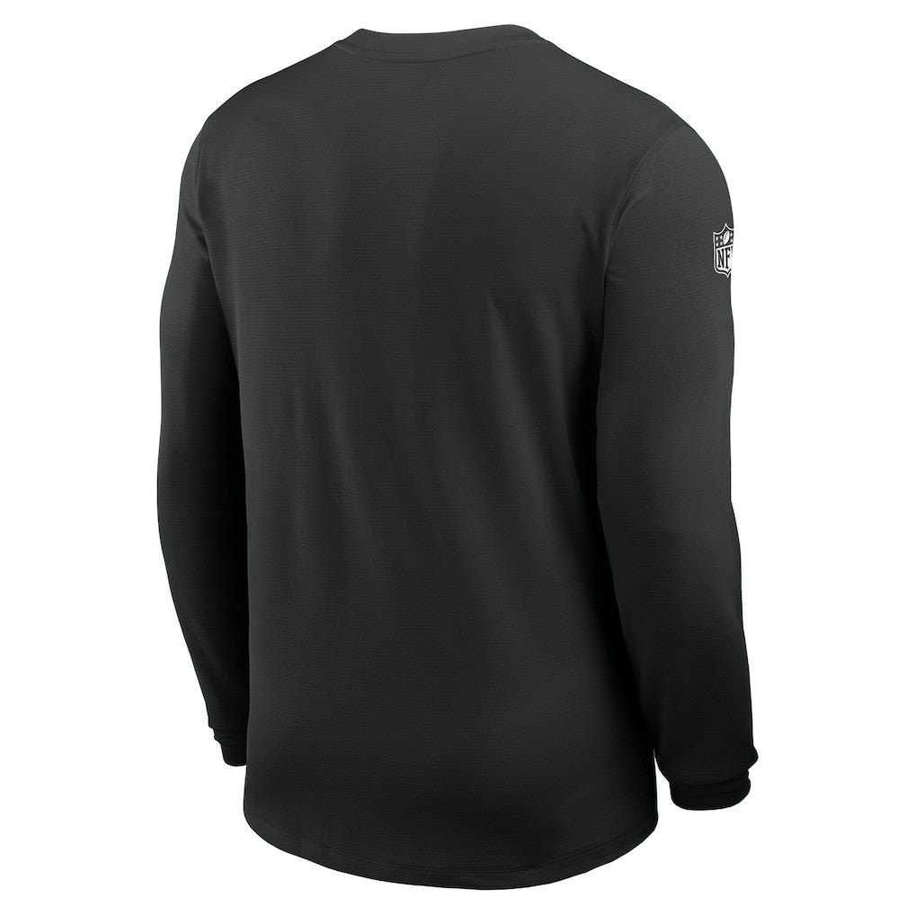 Las Vegas Raiders Sideline Coach UV Dri-FIT Long Sleeve Shirt Black | Nike for Sale