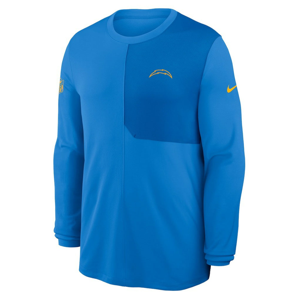Los Angeles Chargers Sideline Coach UV Dri-FIT Long Sleeve Shirt Powder Blue | Nike for Sale