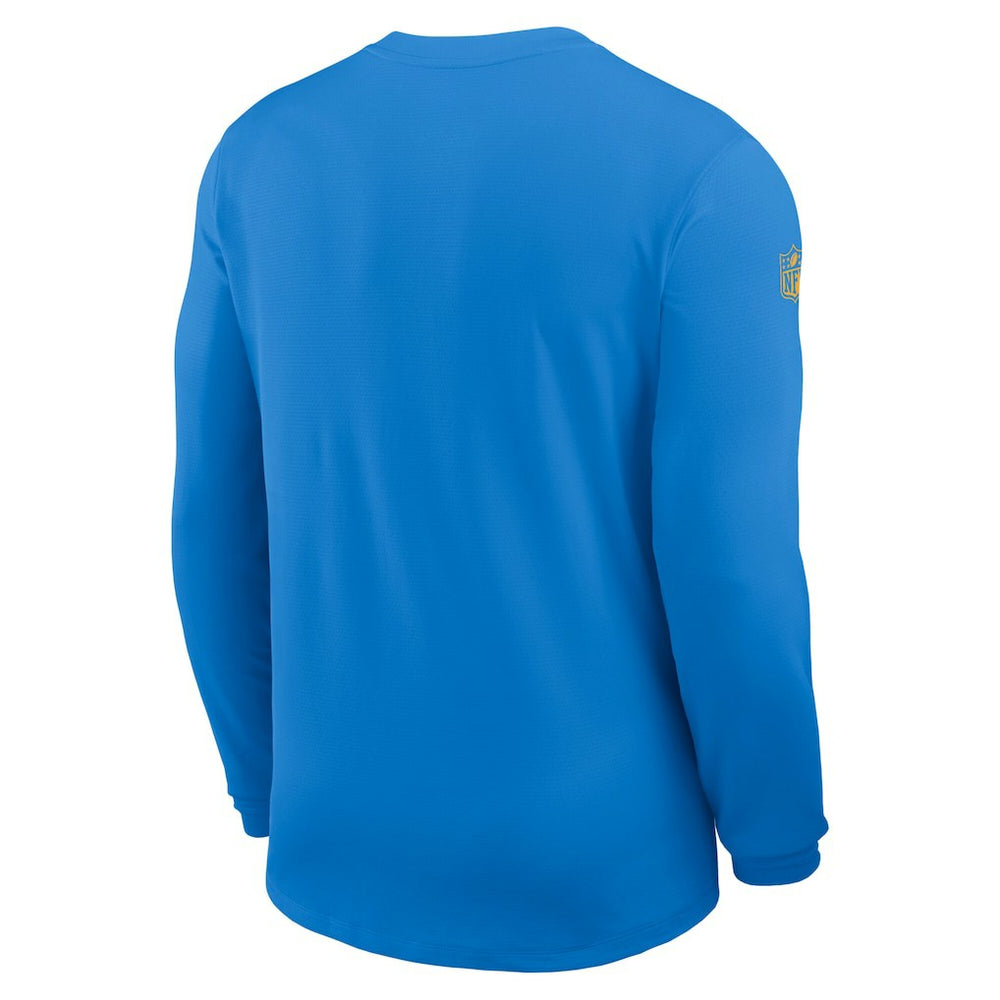 Los Angeles Chargers Sideline Coach UV Dri-FIT Long Sleeve Shirt Powder Blue | Nike for Sale