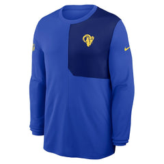 Los Angeles Rams Sideline Coach UV Dri-FIT Long Sleeve Shirt Royal | Nike for Sale