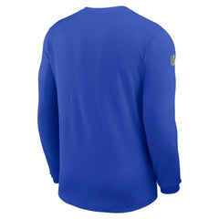 Los Angeles Rams Sideline Coach UV Dri-FIT Long Sleeve Shirt Royal | Nike for Sale
