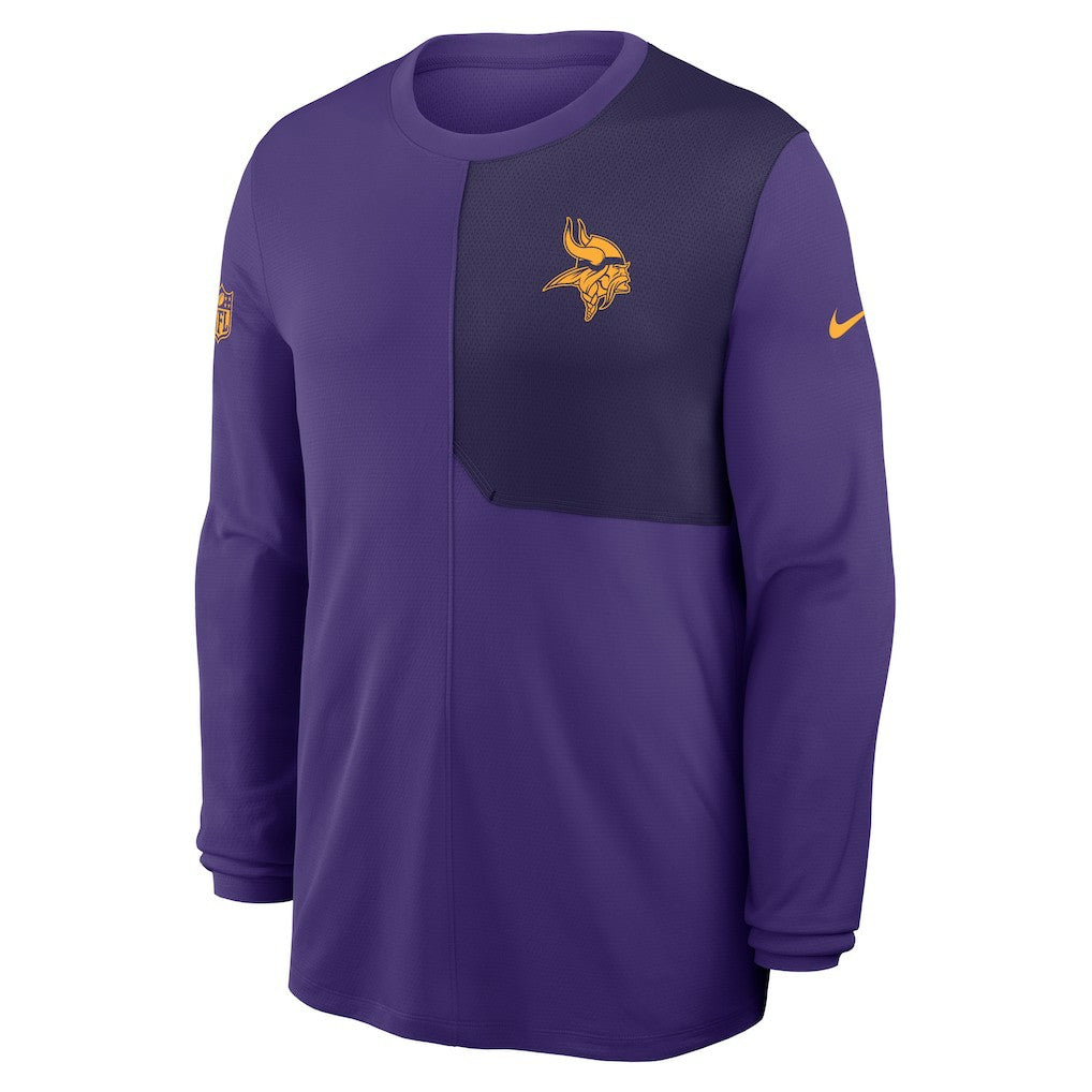 Minnesota Vikings Sideline Coach UV Dri-FIT Long Sleeve Shirt Purple | Nike for Sale
