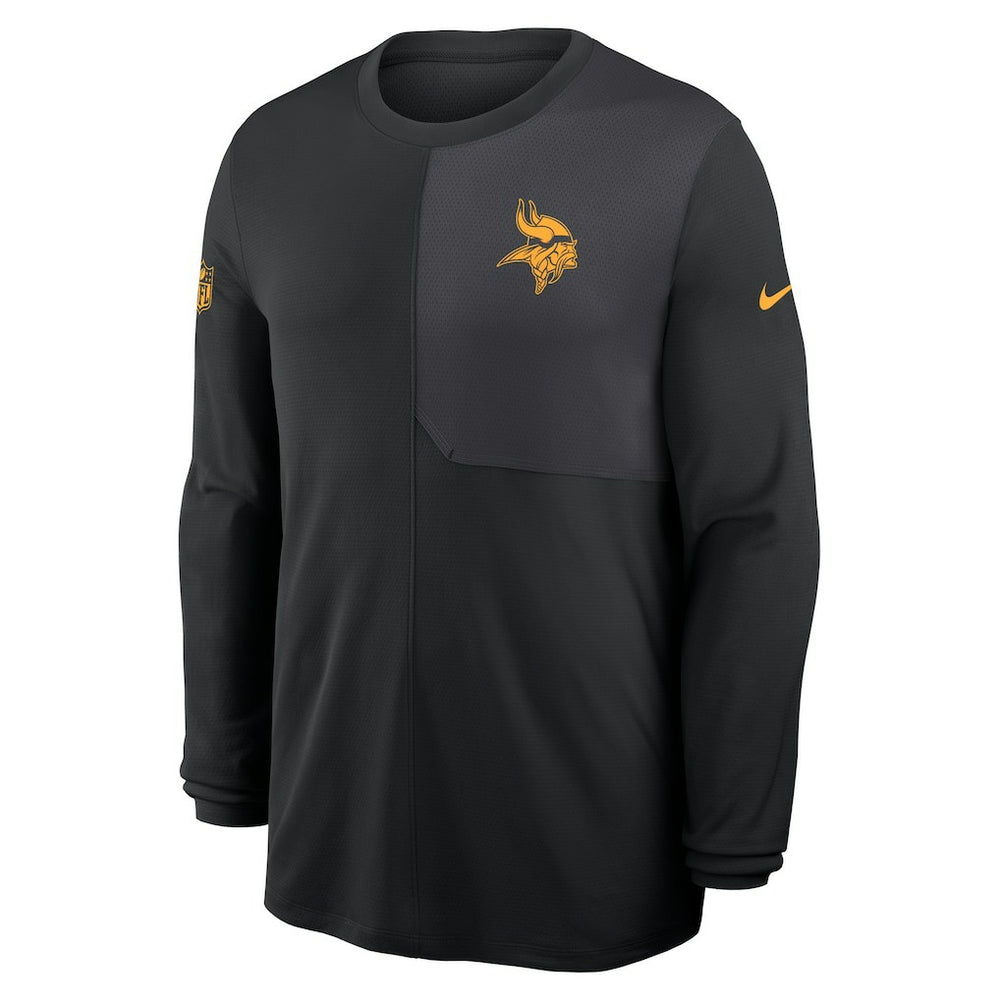Minnesota Vikings Sideline Coach UV Dri-FIT Long Sleeve Shirt Black | Nike for Sale