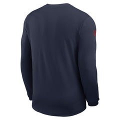 New England Patriots Sideline Coach UV Dri-FIT Long Sleeve Shirt Navy | Nike for Sale