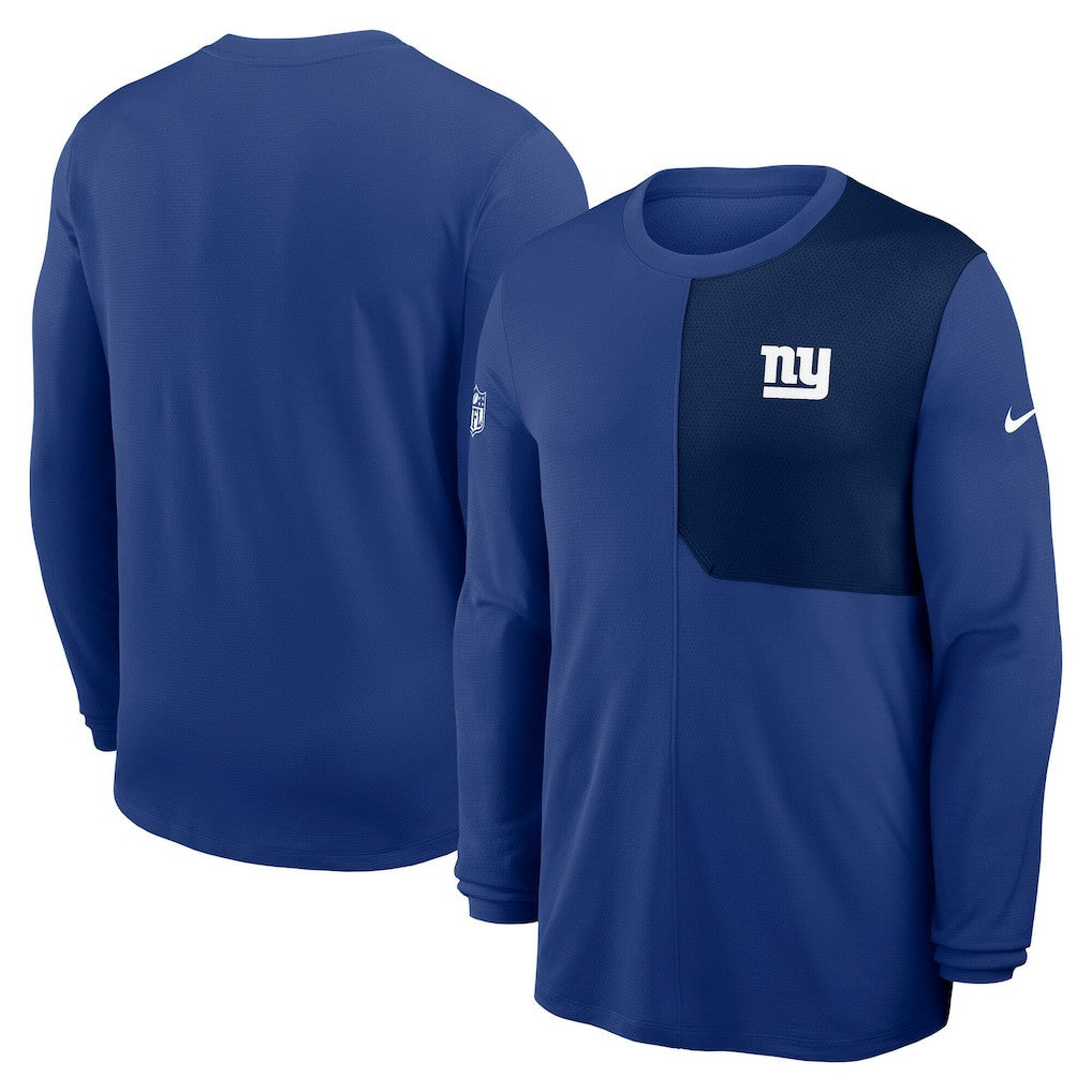New York Giants Sideline Coach UV Dri-FIT Long Sleeve Shirt Royal | Nike for Sale