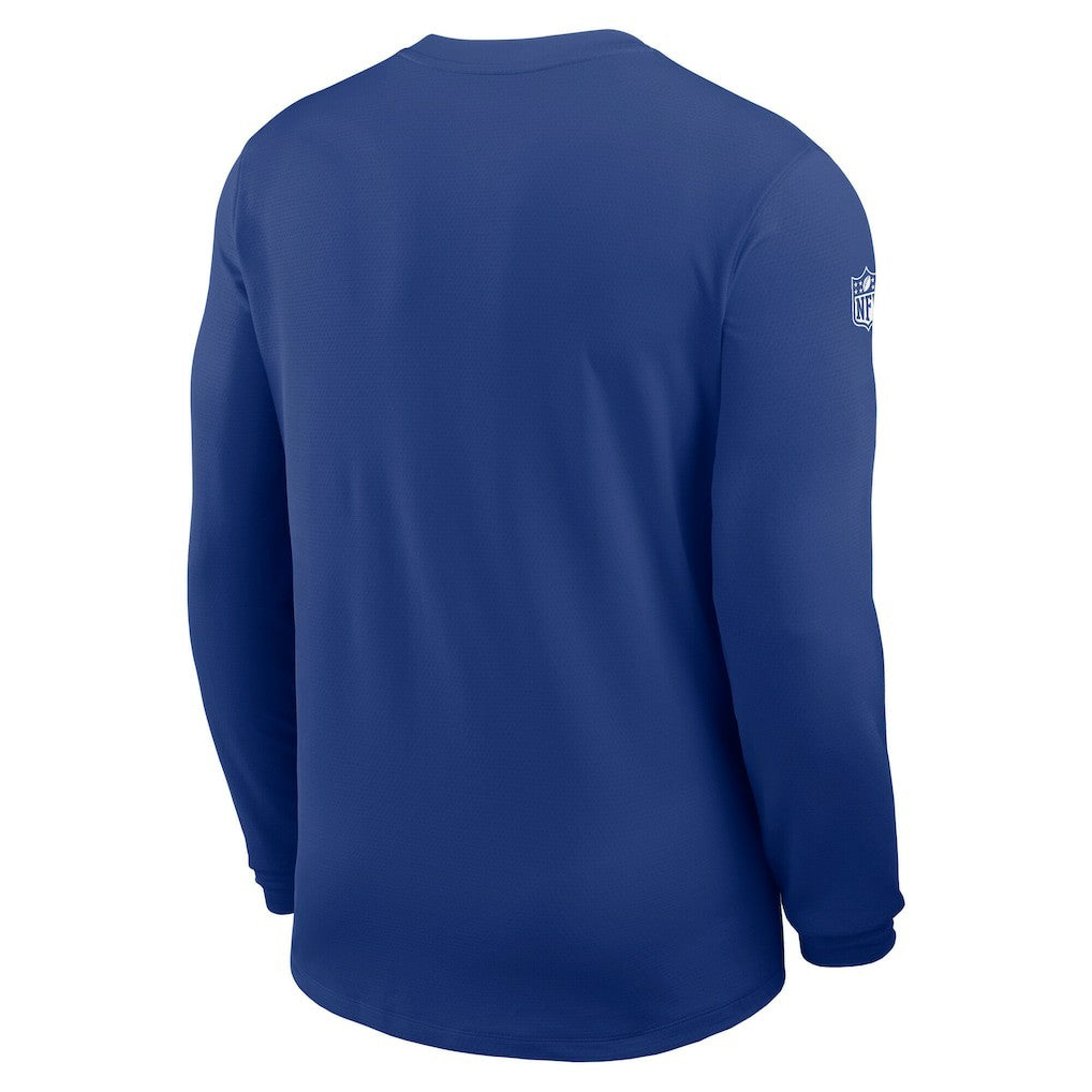 New York Giants Sideline Coach UV Dri-FIT Long Sleeve Shirt Royal | Nike for Sale