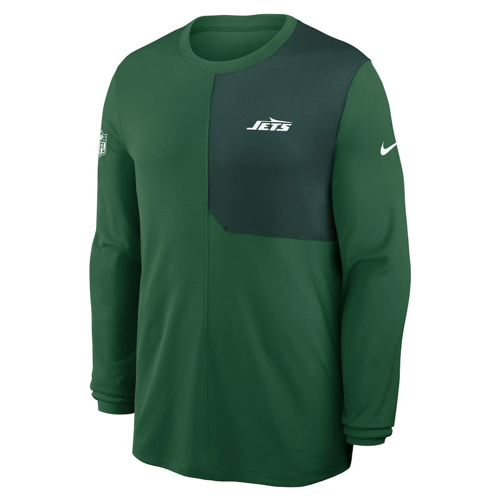 New York Jets Sideline Coach UV Dri-FIT Long Sleeve Shirt Green | Nike for Sale