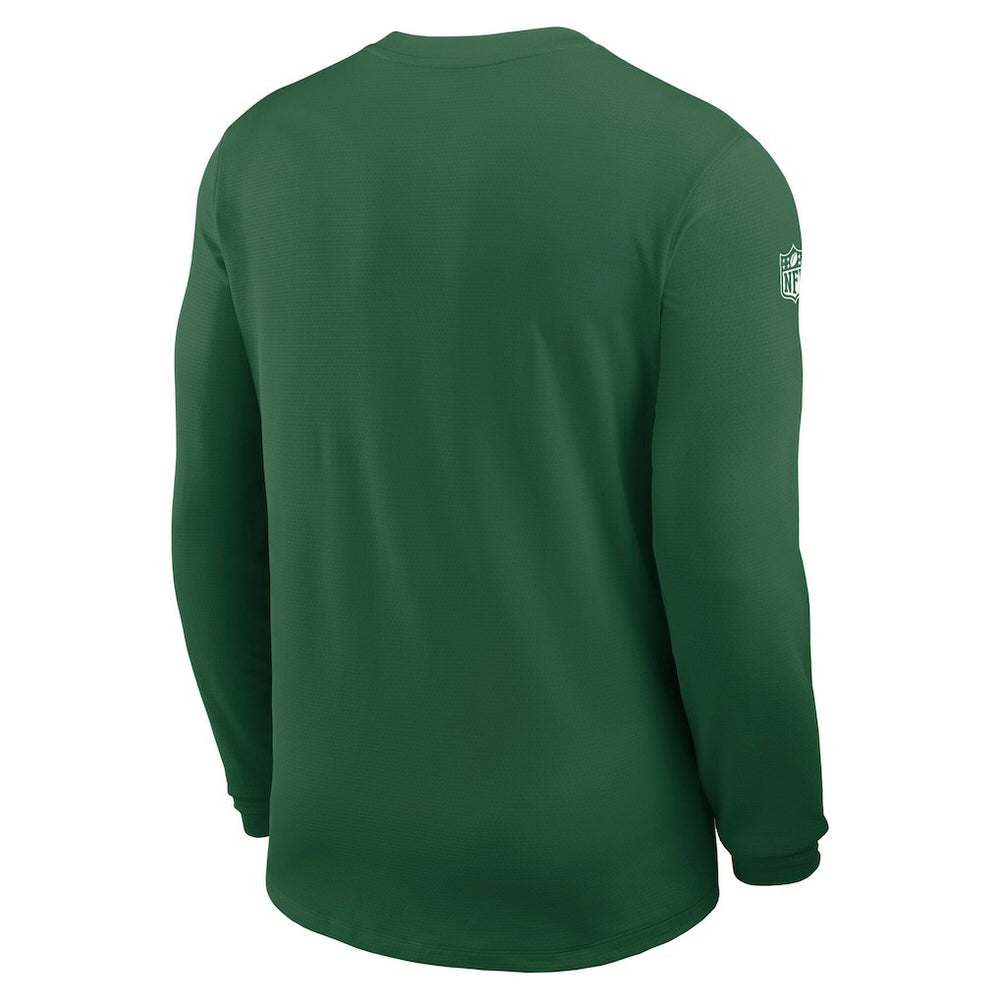 New York Jets Sideline Coach UV Dri-FIT Long Sleeve Shirt Green | Nike for Sale