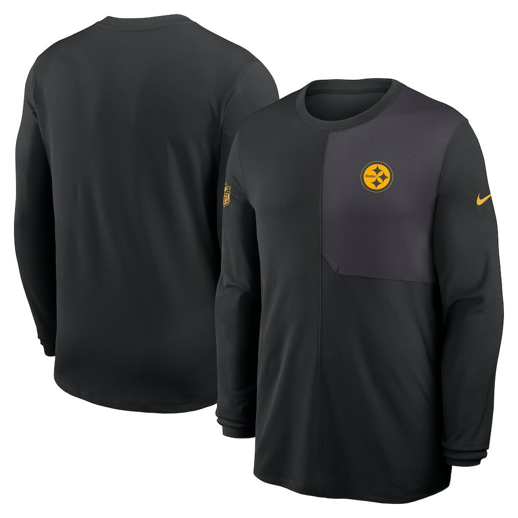 Pittsburgh Steelers Sideline Coach UV Dri-FIT Long Sleeve Shirt Black | Nike for Sale