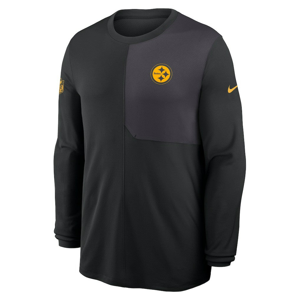 Pittsburgh Steelers Sideline Coach UV Dri-FIT Long Sleeve Shirt Black | Nike for Sale