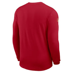 San Francisco 49ers Sideline Coach UV Dri-FIT Long Sleeve Shirt Scarlet | Nike for Sale