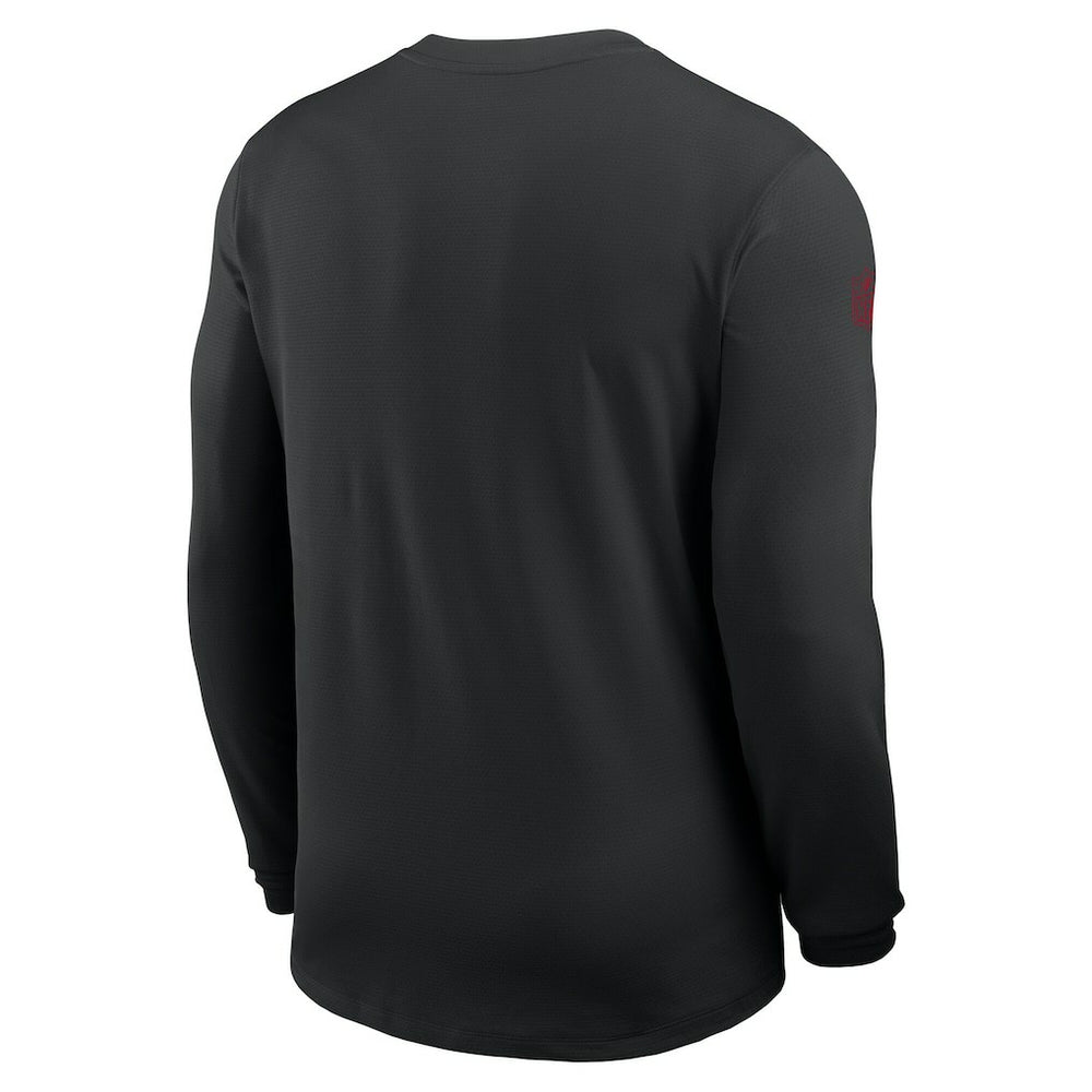 San Francisco 49ers Sideline Coach UV Dri-FIT Long Sleeve Shirt Black | Nike for Sale