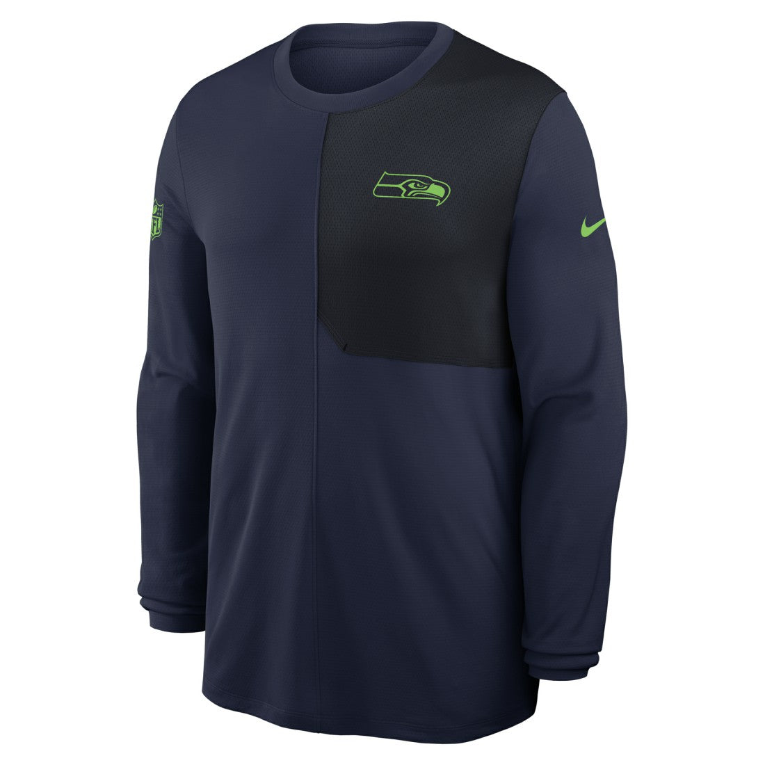 Seattle Seahawks Sideline Coach UV Dri-FIT Long Sleeve Shirt College Navy | Nike for Sale