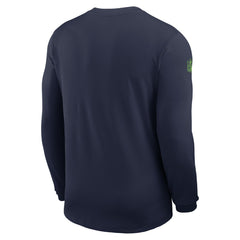 Seattle Seahawks Sideline Coach UV Dri-FIT Long Sleeve Shirt College Navy | Nike for Sale