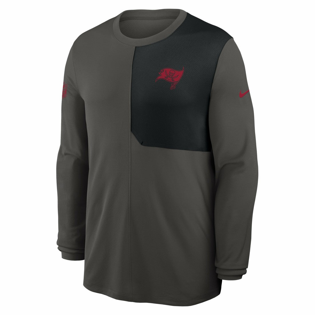 Tampa Bay Buccaneers Sideline Coach UV Dri-FIT Long Sleeve Shirt Pewter | Nike for Sale