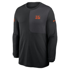 Cincinnati Bengals Sideline Coach UV Dri-FIT Long Sleeve Shirt Black | Nike for Sale