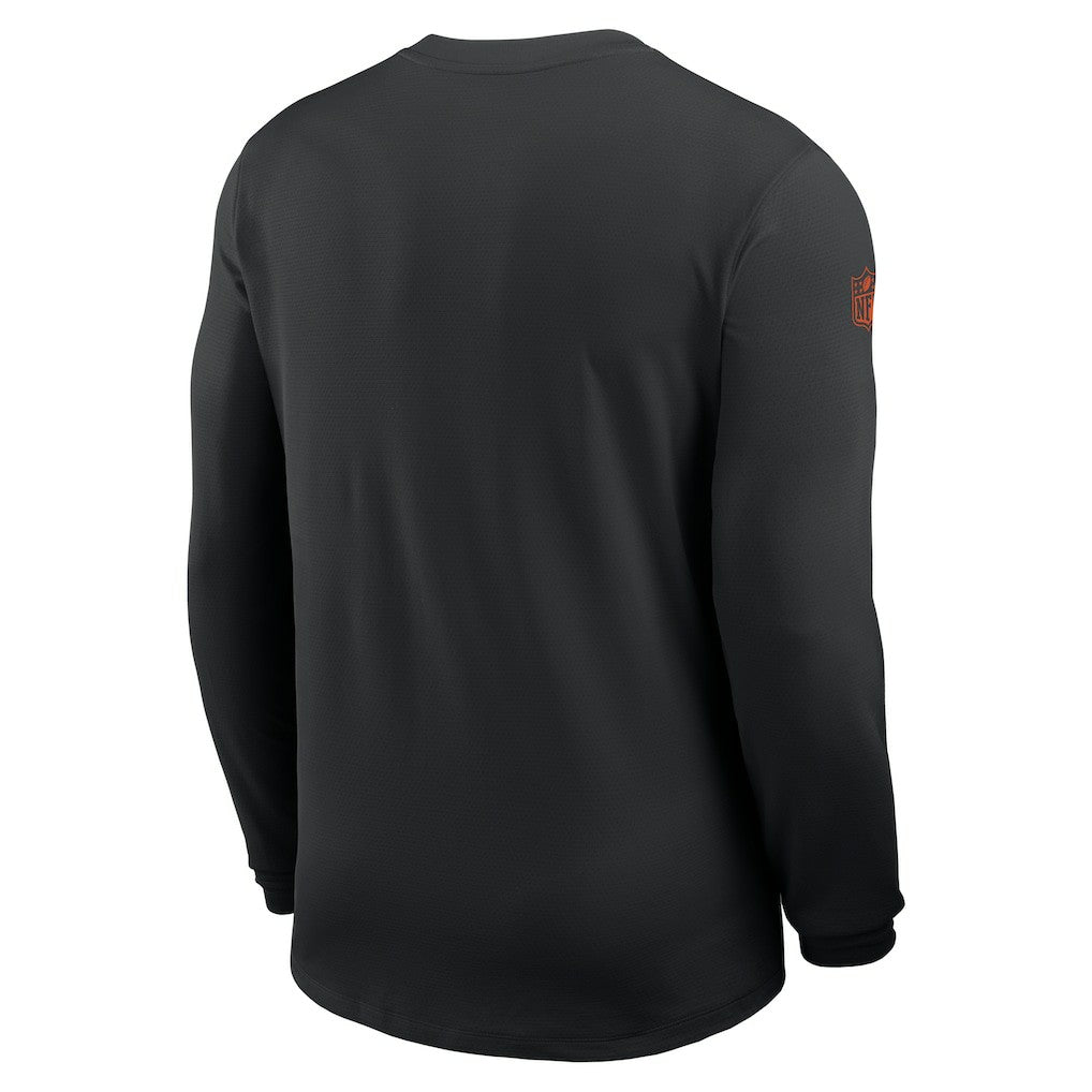 Cincinnati Bengals Sideline Coach UV Dri-FIT Long Sleeve Shirt Black | Nike for Sale