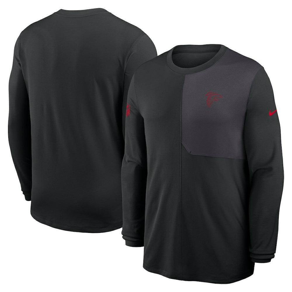 Atlanta Falcons Sideline Coach UV Dri-FIT Long Sleeve Shirt Black | Nike for Sale
