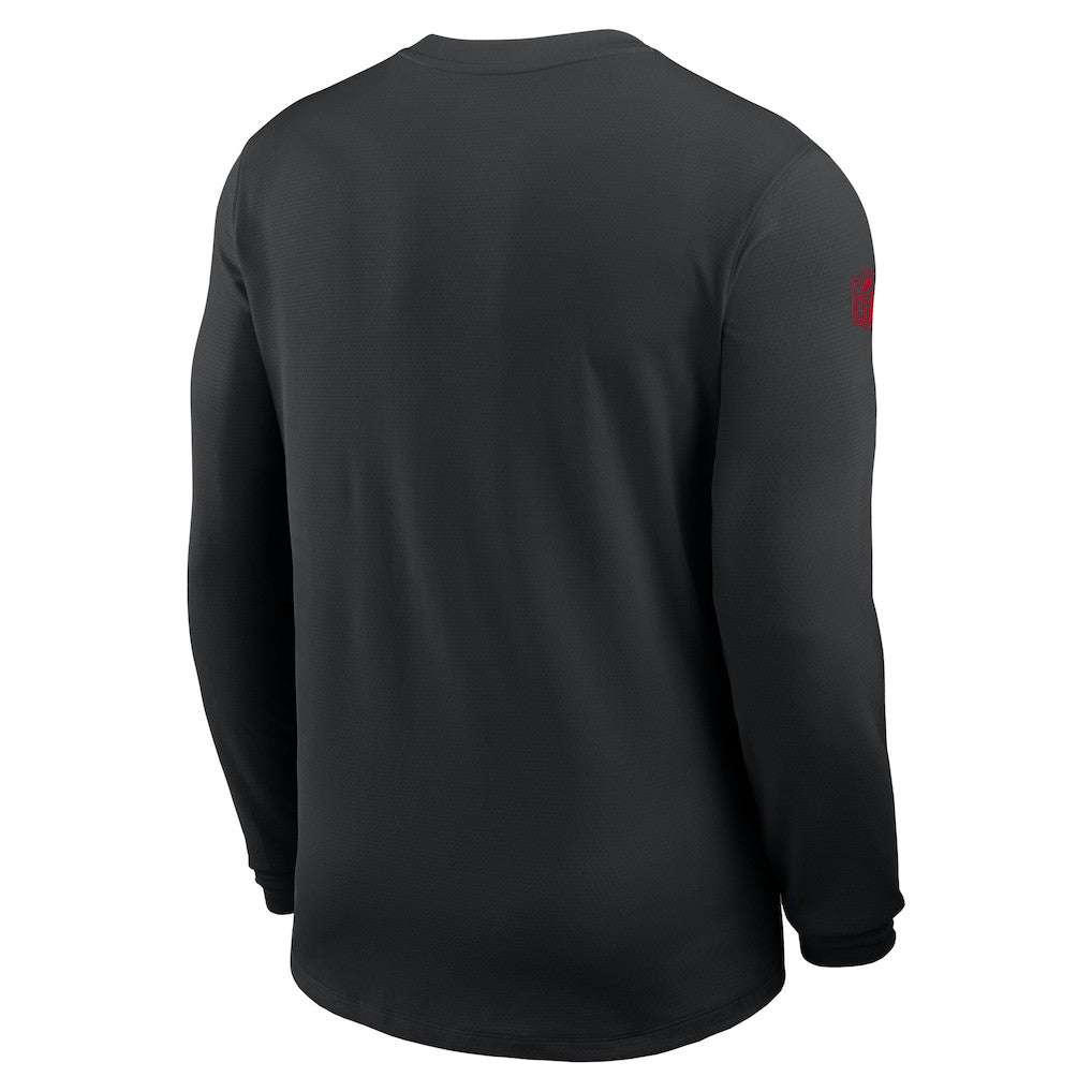 Atlanta Falcons Sideline Coach UV Dri-FIT Long Sleeve Shirt Black | Nike for Sale