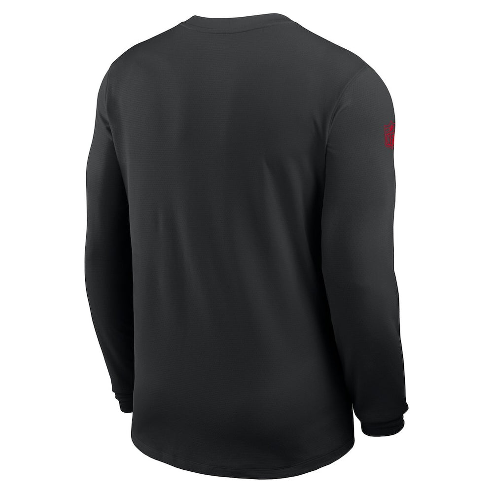 Atlanta Falcons Sideline Coach UV Dri-FIT Long Sleeve Shirt Black | Nike for Sale