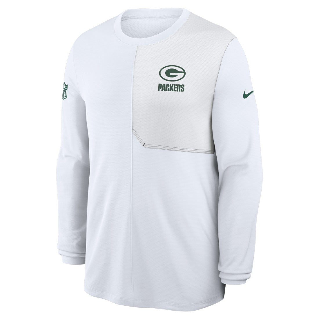 Green Bay Packers Sideline Coach UV Dri-FIT Long Sleeve Shirt White | Nike for Sale