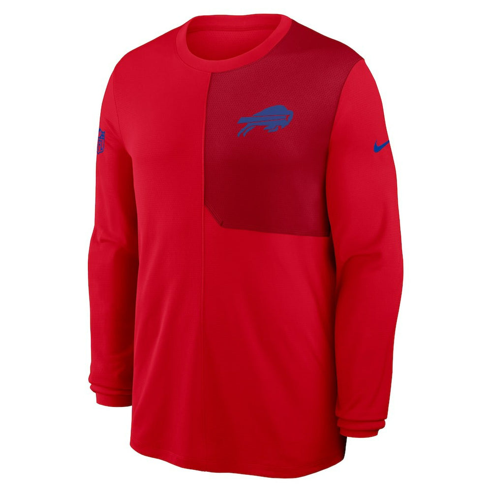 Buffalo Bills Sideline Coach UV Dri-FIT Long Sleeve Shirt Red | Nike for Sale