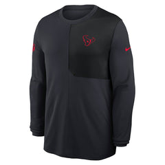 Houston Texans Sideline Coach UV Dri-FIT Long Sleeve Shirt Navy | Nike for Sale