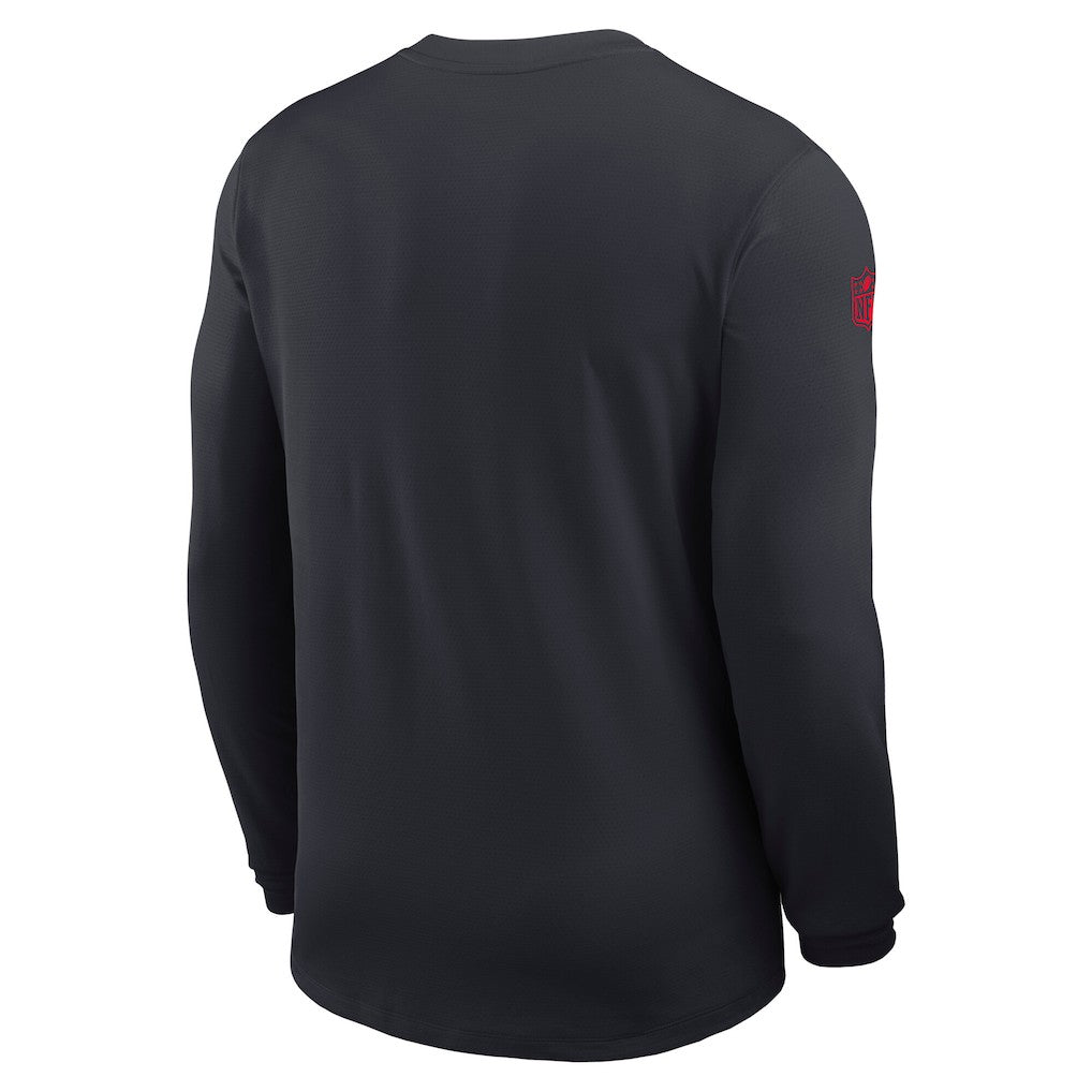 Houston Texans Sideline Coach UV Dri-FIT Long Sleeve Shirt Navy | Nike for Sale